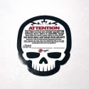 Original Skull Attention Sticker