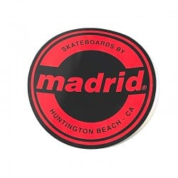 Madrid 4" Circle Sticker Red