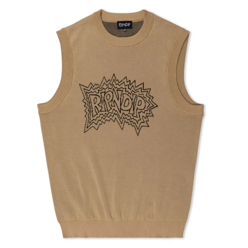 RIPNDIP Natural Shock Knit Sweater Vest