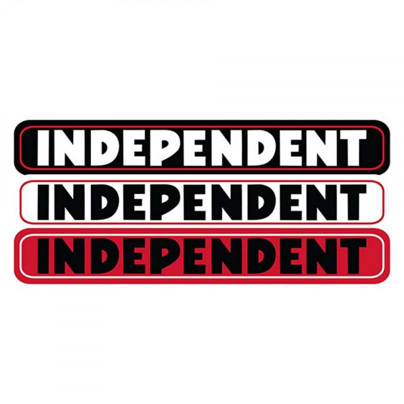 Independent Trucks Bar Logo Sticker Assorted Colors 8" x 1.2" Independent Trucks Bar Logo Sticker Assorted Colors 8" x 1.2"