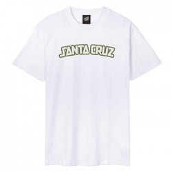 Santa Cruz Burst Oval Dot Front T-Shirt White
