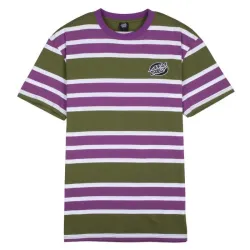 Santa Cruz Mono Lined Oval Dot Stripe T-Shirt