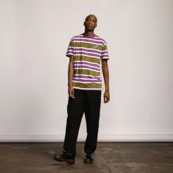 Santa Cruz Mono Lined Oval Dot Stripe T-Shirt