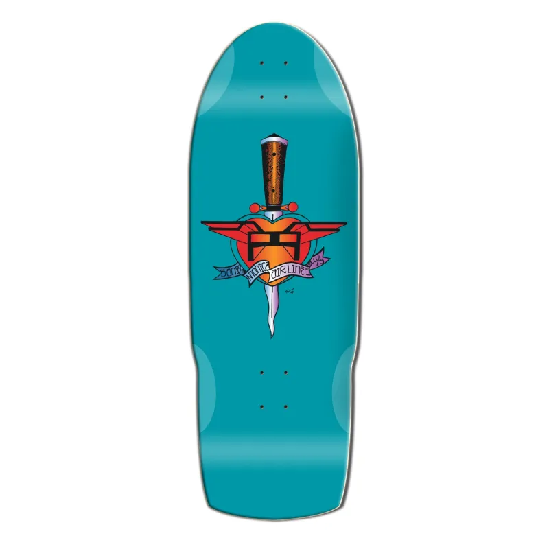 Santa Monica Airlines Heart Attack  10.5" Old School Skateboard Deck