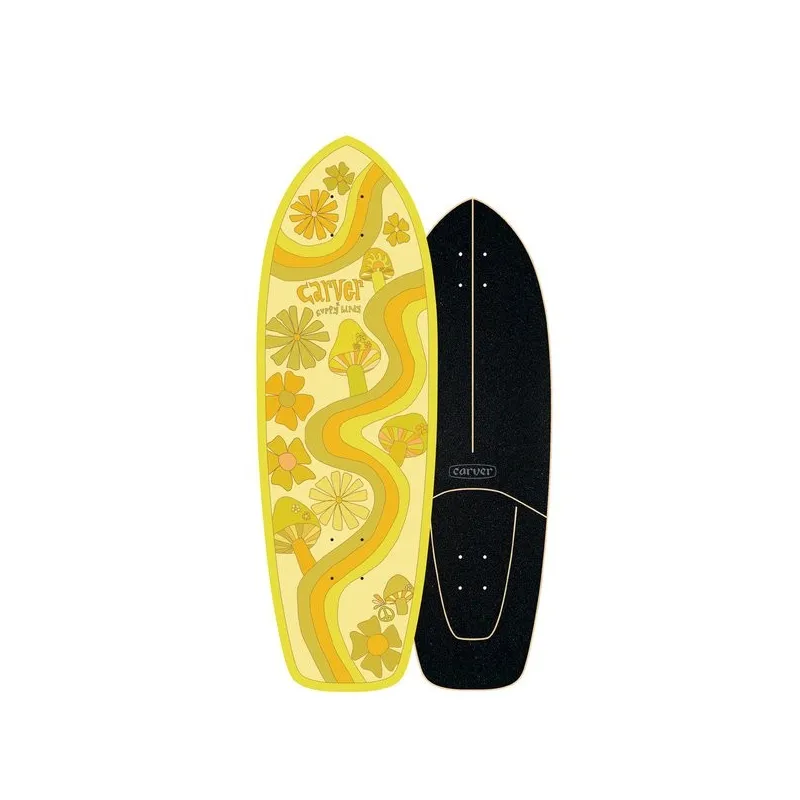 Carver Grl Swirl Trippy Hippy 30.25" Surfskate Deck - WF