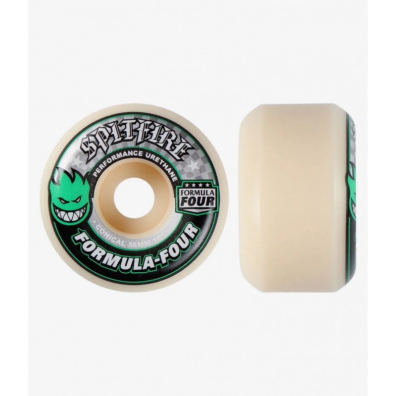 Spitfire Formula Four Conical Green 52mm Skateboard Ruote