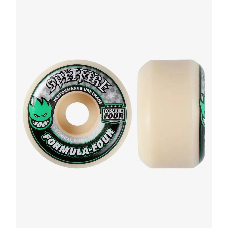 Spitfire Formula Four Conical Green 52mm Skateboard Ruote