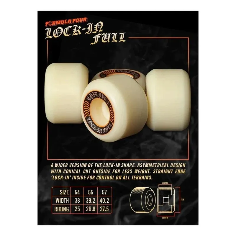 Spitfire Formula Four Lock-In Full 54mm 99Du Skateboard Wheels