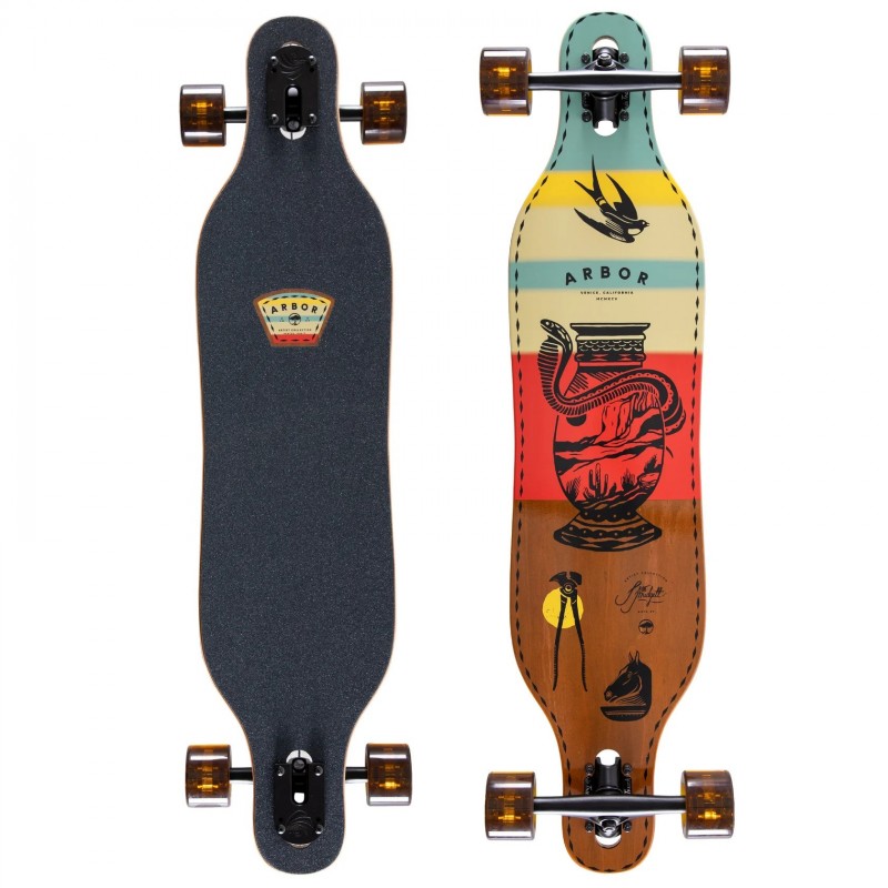 Buy Arbor Jess Mudgett Axis 37" Drop Through Cruiser Longboard Complete