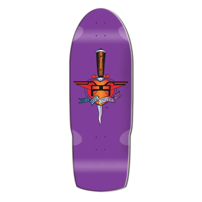 Santa Monica Airlines Limited Edition Heart Attack 10.5" Old School Skateboard Deck