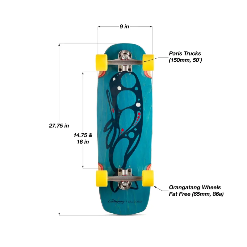 Loaded Ballona Moby 27.75" Cruiser Skateboard Complete