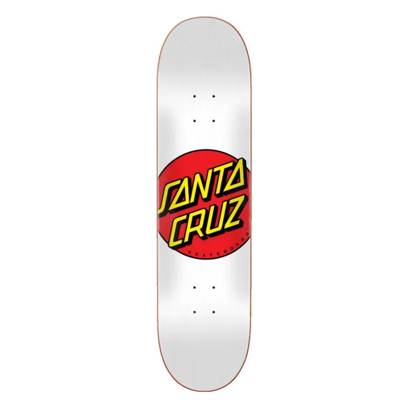 Santa Cruz Classic Dot White 8.0" Skateboard Deck
