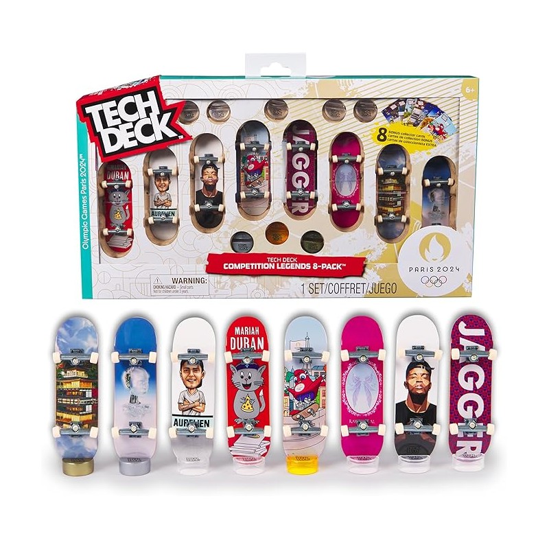 Tech Fingerboard Deck Competition Legends 8-Pack