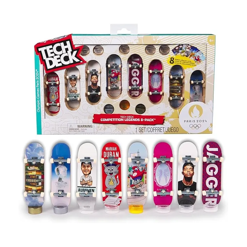 Tech Fingerboard Deck Competition Legends 8-Pack