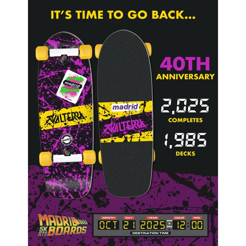 Madrid x Valterra 40th Anniversary 9.5" Old School Skateboard Deck [Pre-Order]