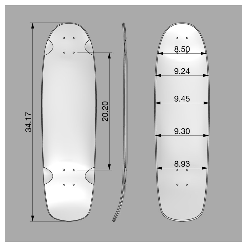 Pantheon Low Tide Bamboo Cruiser 34" Cruiser Longboard Complete
