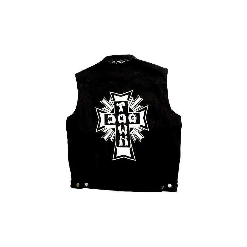 Dogtown Cross Logo Denim Vest