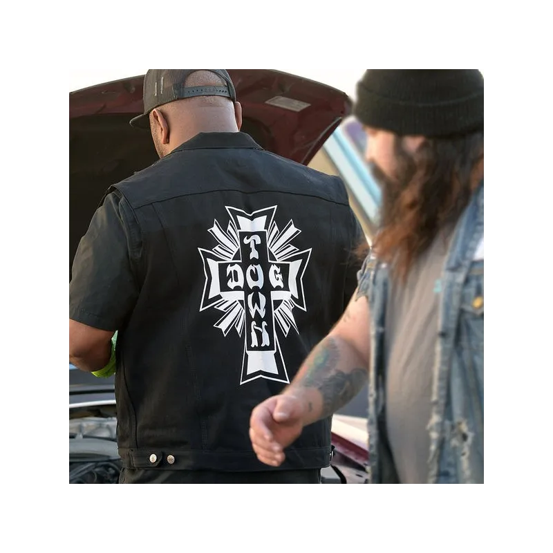 Dogtown Cross Logo Denim Vest