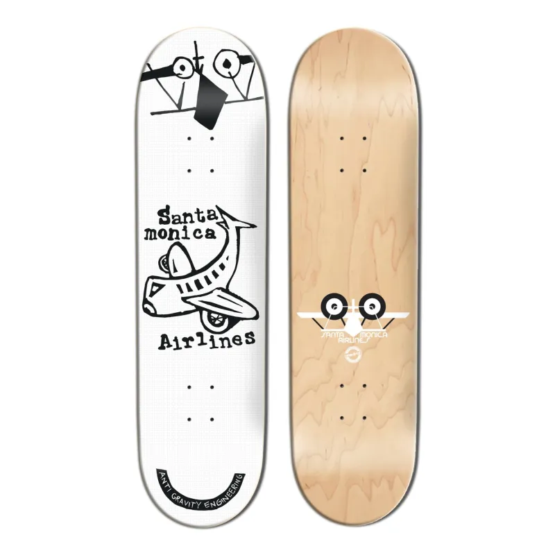 Santa Monica Airlines Plane Graphic Smart Tech 8.0" Skateboard Deck