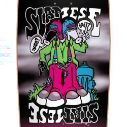 Buy New Deal Siamese Double Kick Neon Heat Transfer Neon 9.625" Skateboard Deck at the Sickboards Longboard Shop