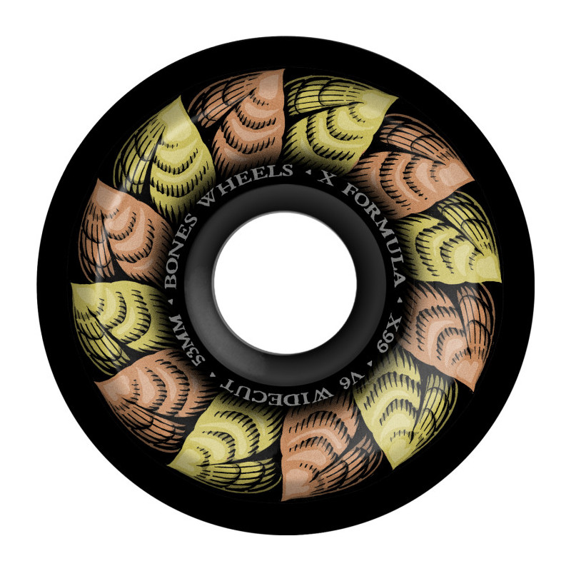 Bones X-Formula Skateboard Leaving V6 Wide-Cut 53mm 99aA Skateboard Wheels