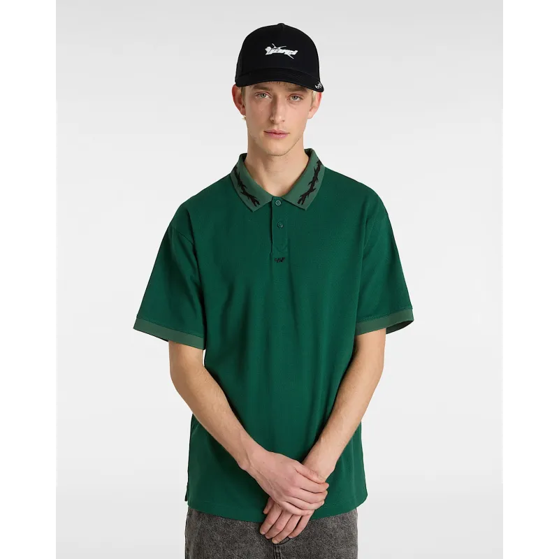 Vans Skate Mesh Polo  Rain Forest