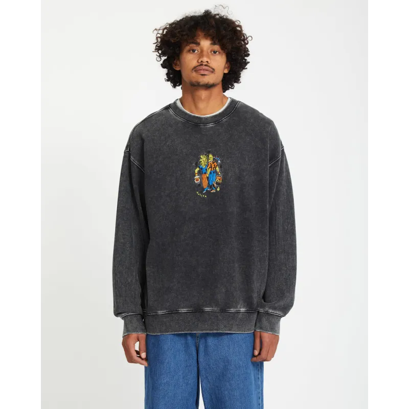 Volcom Featured Artist Bob Mollema Crew Light Acid Black