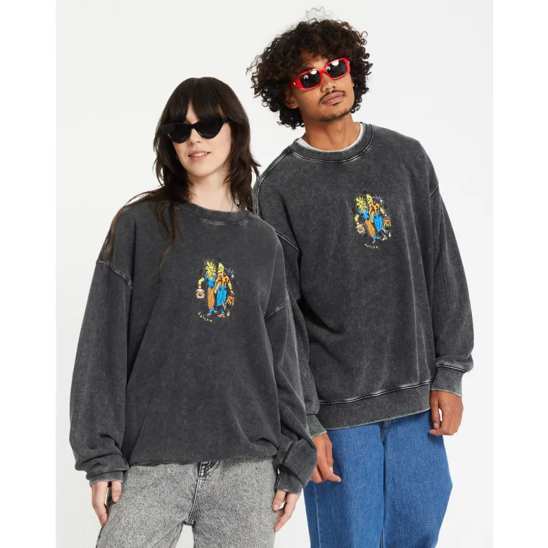Volcom Featured Artist Bob Mollema Crew Light Acid Black