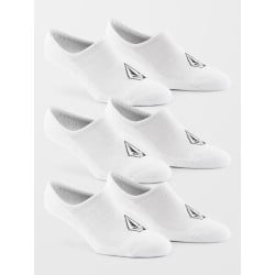 Volcom Stones No Show Socks 3 Pack White