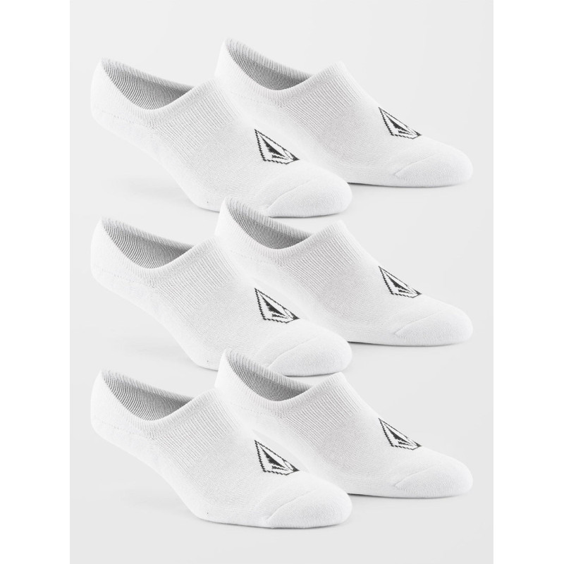 Volcom Stones No Show Socks 3 Pack White