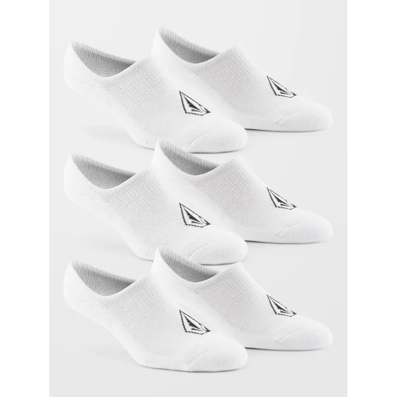 Volcom Stones No Show Socks 3 Pack White