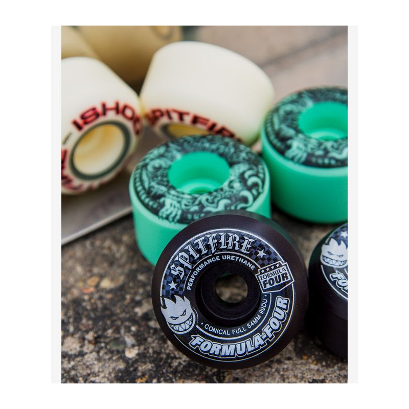 Spitfire  Formula Four Conical Full Black 54mm 99A Skateboard Wheels