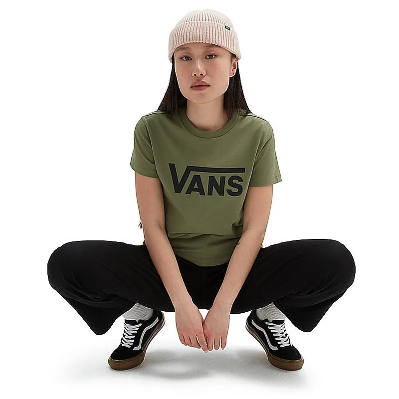 Buy Vans Flying V Crew Women's T-shirt Black at the Sickboards Longboard Shop