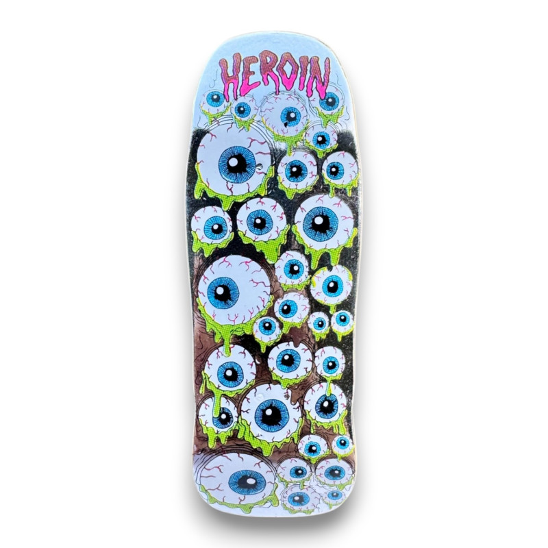 Custom Pro X Heroin Skateboards Eyes Fingerboard Deck