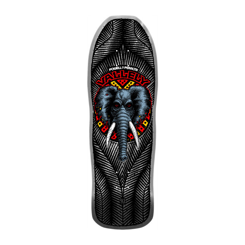 Powell-Peralta Mike Vallely Elephant Reissue Silver Foil 9.85" Old School Skateboard Deck