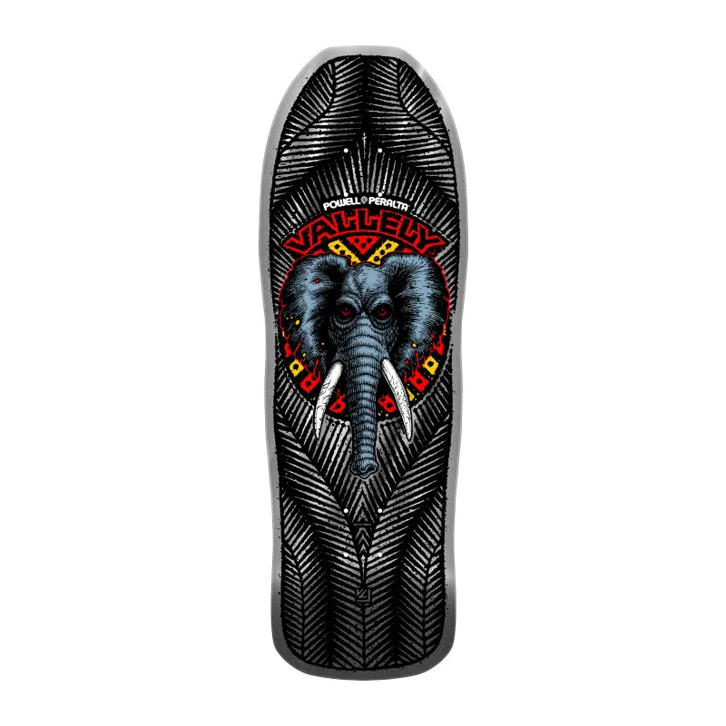Powell-Peralta Mike Vallely Elephant Reissue Silver Foil 9.85" Old School Skateboard Deck