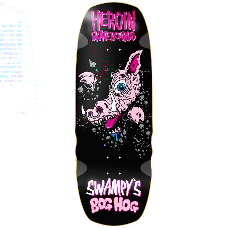 Heroin Swampys Bog Hog Wheel Wells 10.01" Skateboard Deck