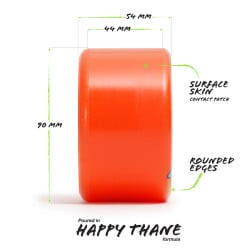 Orangatang Bees Knees 90mm 80A Longboard Wheels