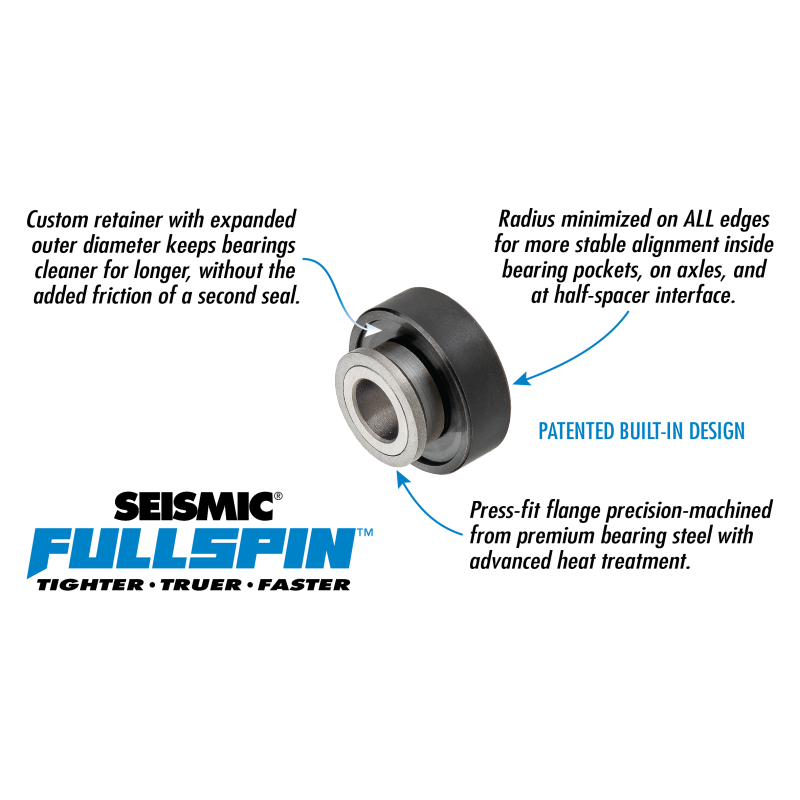 Seismic 7-Ball Ceramic Pro Spec Built-In Bearings