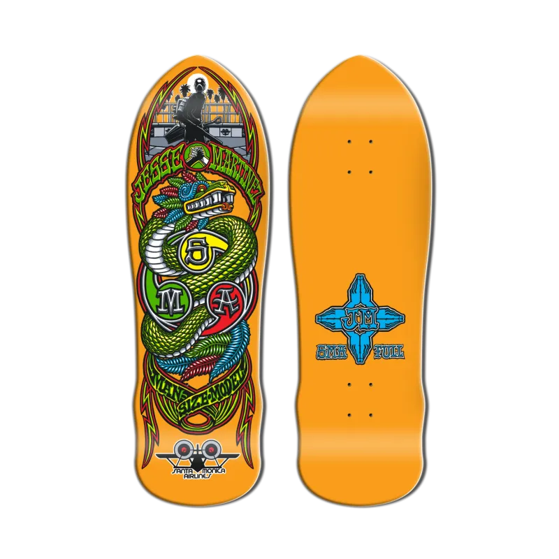 Santa Monica Airlines Jesse Martinez Snake 9.875" Old School Skateboard Deck