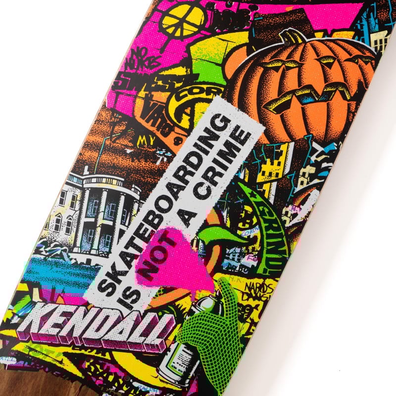 Santa Cruz Kendall Street Art Collage Egg VX 9.0" Skateboard Deck