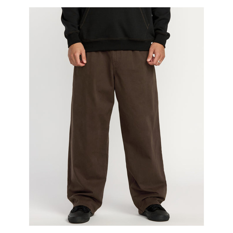 Volcom Chillow Pleat Elastic Waist Pant Cacao