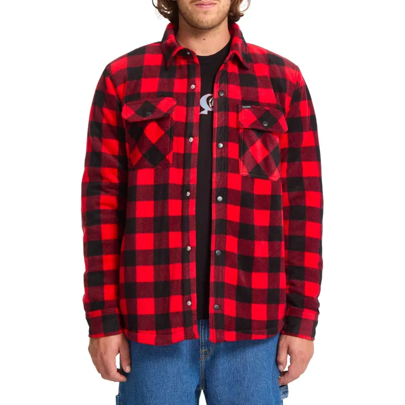 Volcom Bowered Fleece Longsleeve Lifeguard Red