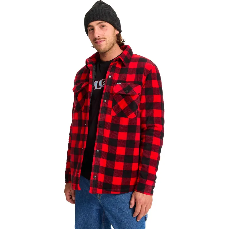 Volcom Bowered Fleece Longsleeve Lifeguard Red