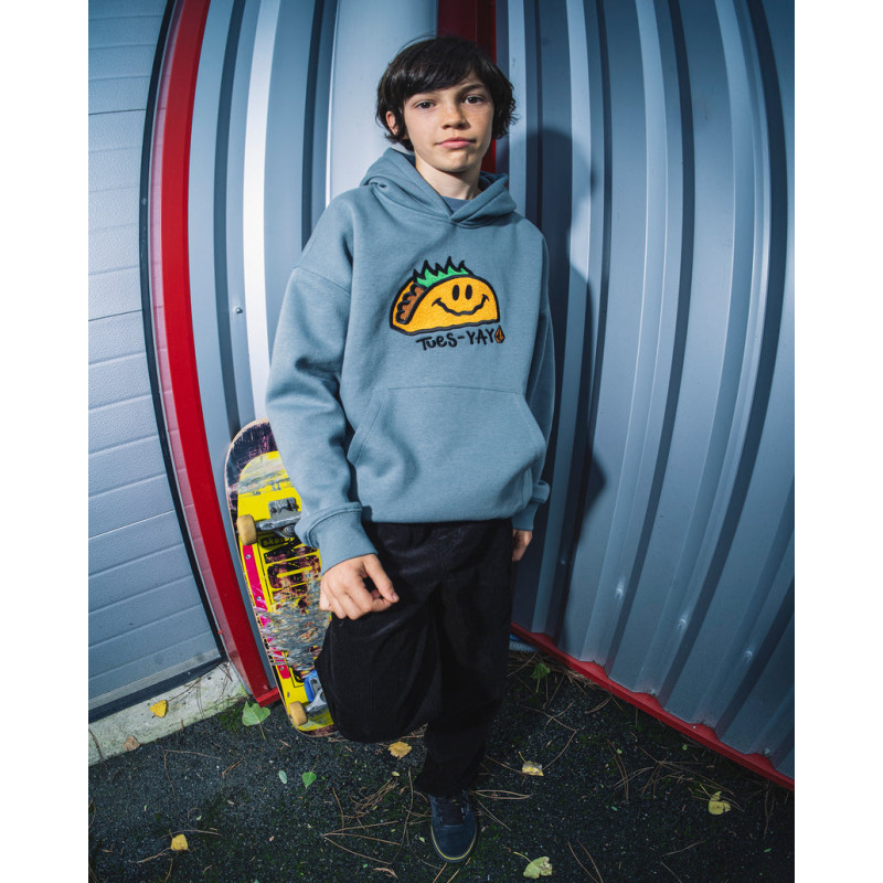 Volcom Voltaco Kids Hoodie Blue Wash