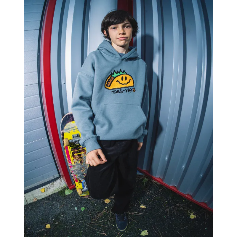 Volcom Voltaco Kids Hoodie Blue Wash