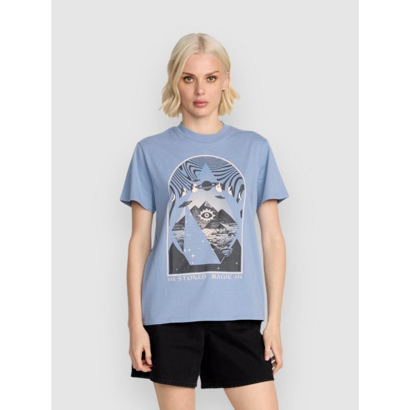 Volcom Lock It Up T-Shirt Women Carolina Blue