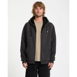 Volcom Single Stone Lined Zip-Hoodie Heather Black