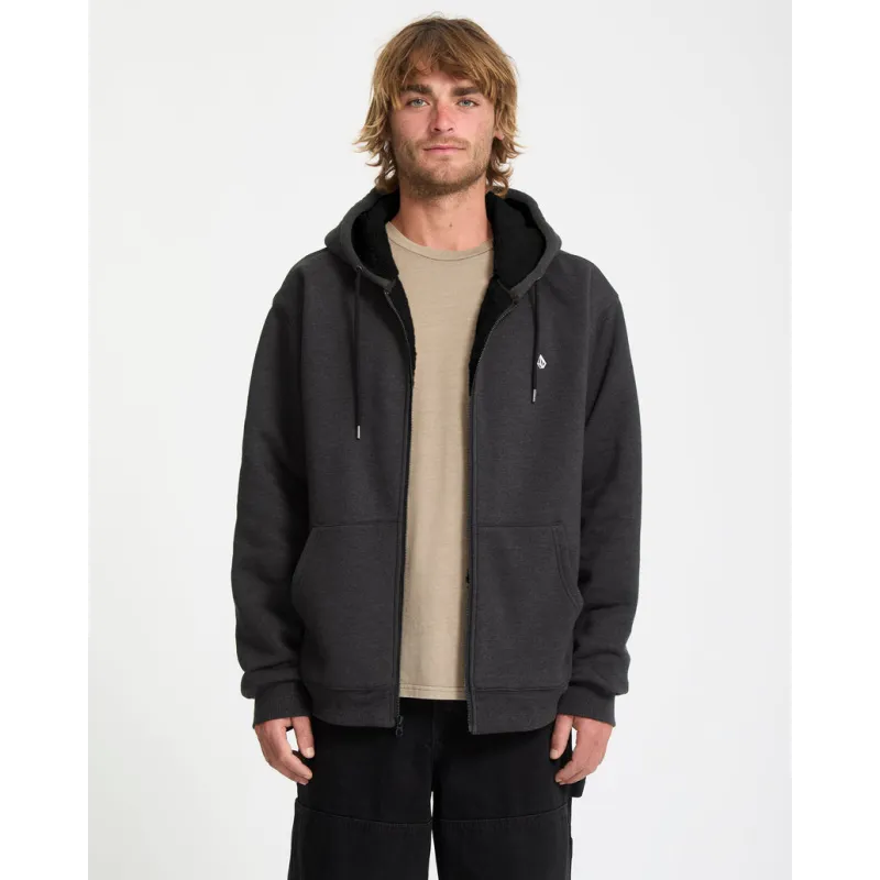 Volcom Single Stone Lined Zip-Hoodie Heather Black