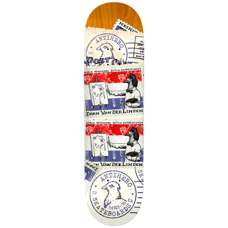 Anti Hero Hero Daan Postal Assorted Veneer 8.5" Skateboard Deck